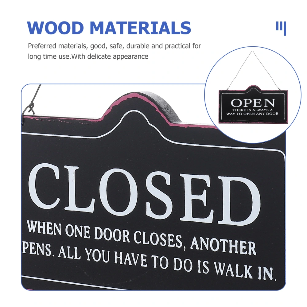 Decorative Open Sign Retro Closed Sign Wear-resistant Open Closed Sign Store Accessory