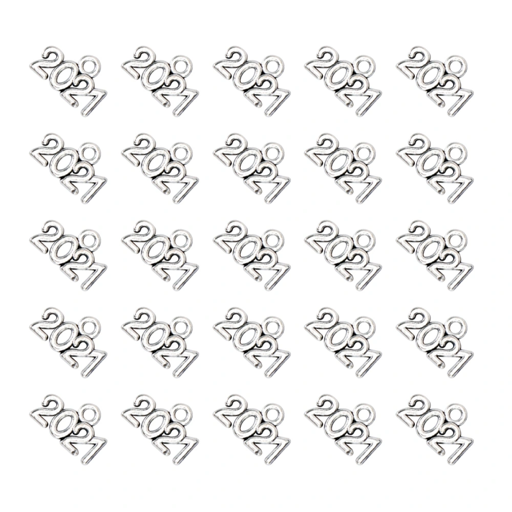 100PCS DIY Number Pendants Set Earrings Bracelet Jewelry Craft Accessory