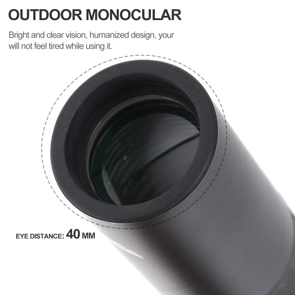 1 Set Single-tube Telescope High Resolution Telescope Durable Monocular (Black)