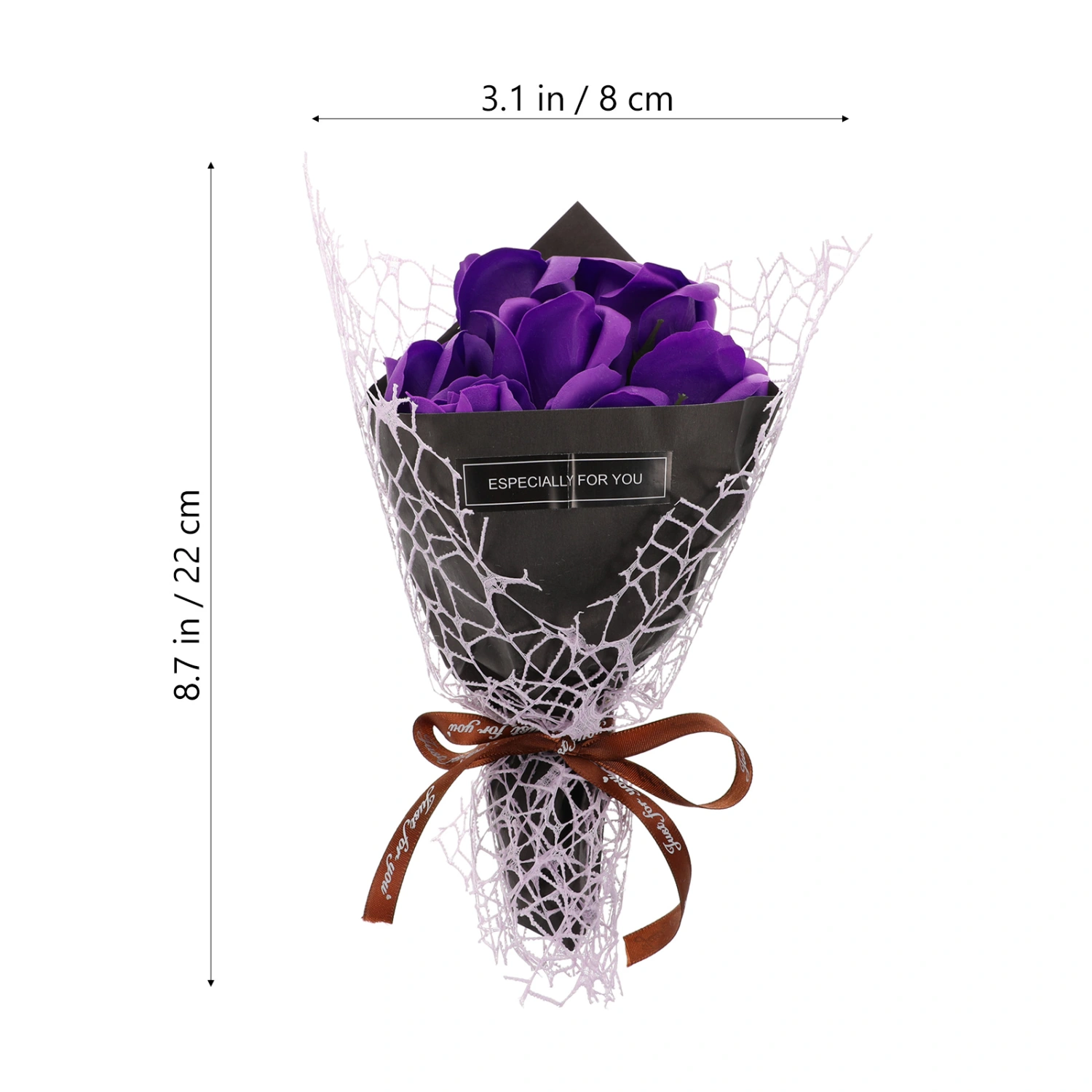 1 Set Artificial Soap Rose Flower Bouquet Gift Box Simulation Rose Flower Gift