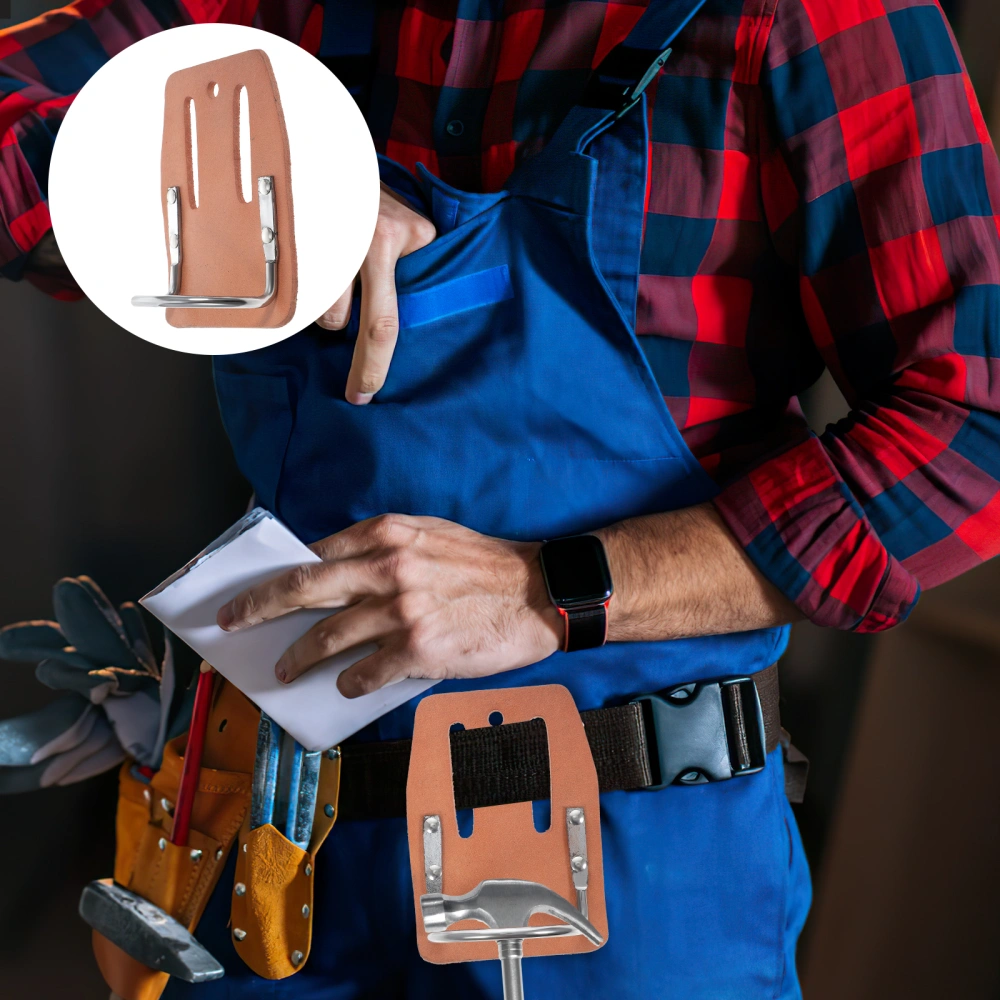 Hammer Holder Leather Hammer Loop Holster Tape Measure Holder for Tool Belt