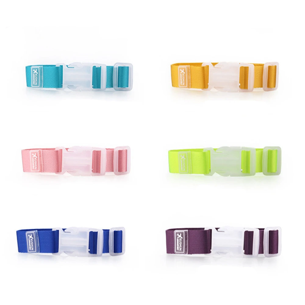 6Pcs Portable Luggage Clamp Holder Gripper Strap for Bags Suitcases (Random Color)