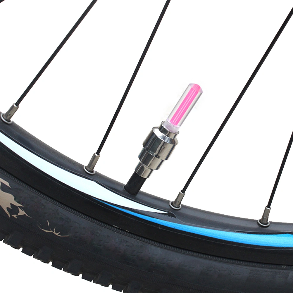 2pcs Wheel Lights Tire Light for Car Bike Motorcycle (Pink)