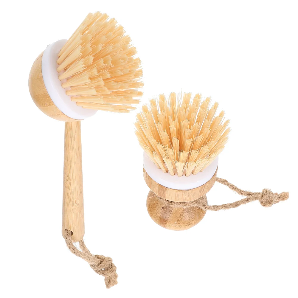 2Pcs Household Pot Brushes Convenient Dish Brushes Multi-function Dish Scrubbers