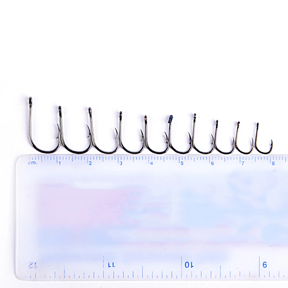 500pcs Fishing Hook 10 Sizes Fishing Fish Versatile Bait Sharpened Hook Fishhook Tackle Tool Rig Carbon Steel Jig Spinners Lures with Storage Box