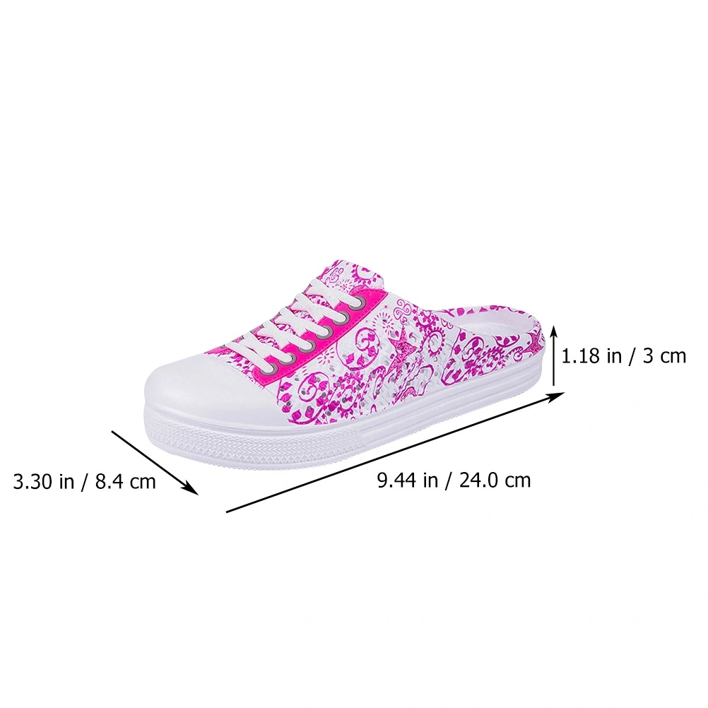 1 Pair of Summer Breathable Slippers Fashion Graffiti Slippers Beach Shoes Pink