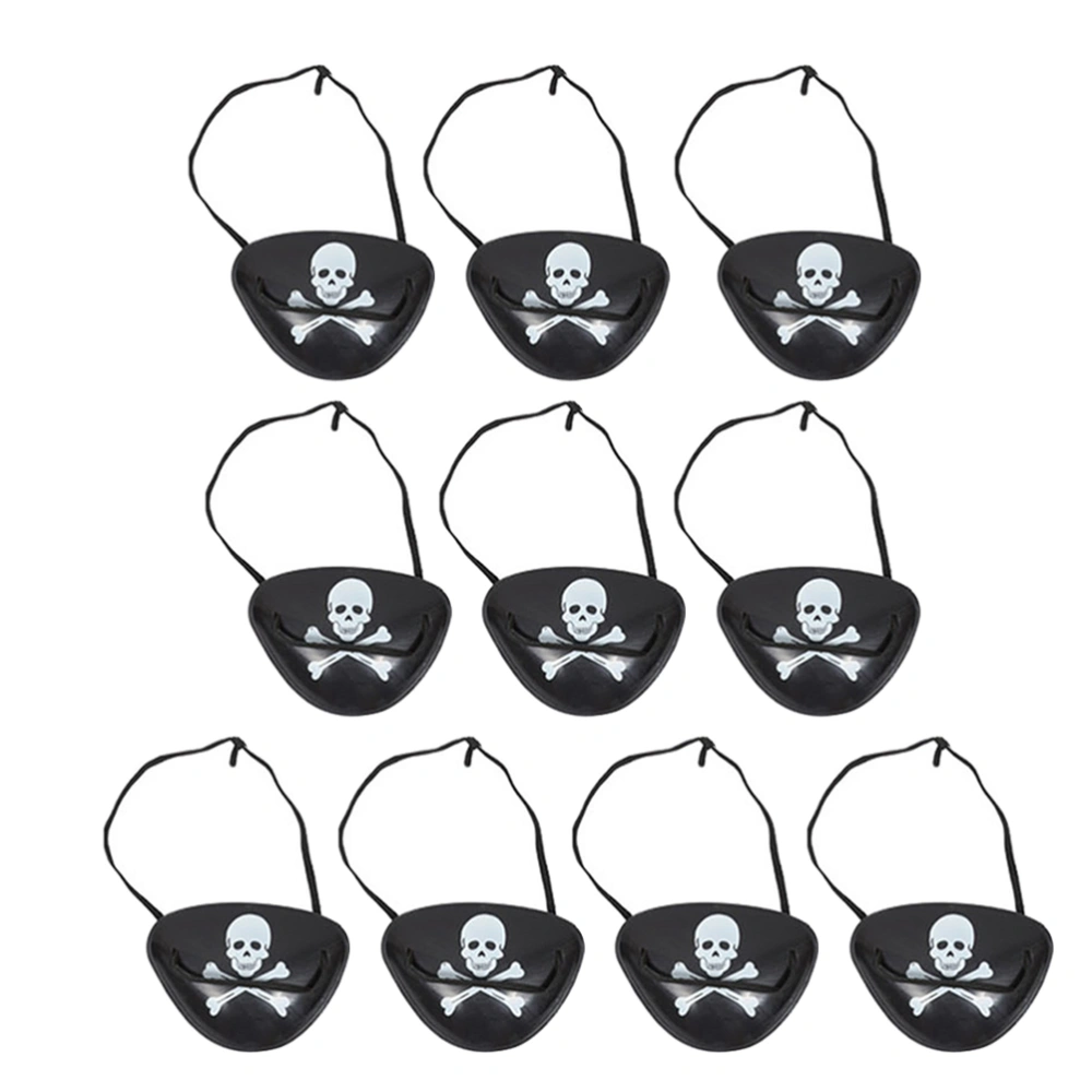 12Pcs Pirate Theme Eye Covers Plastic Single Eye Masks Novelty Party Eye Covers Cosplay Props