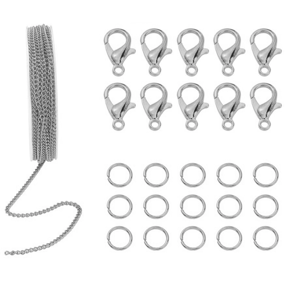 1 Set Jewelry Making Accessories DIY Lobster Clasps Chain Buckles Open Circles