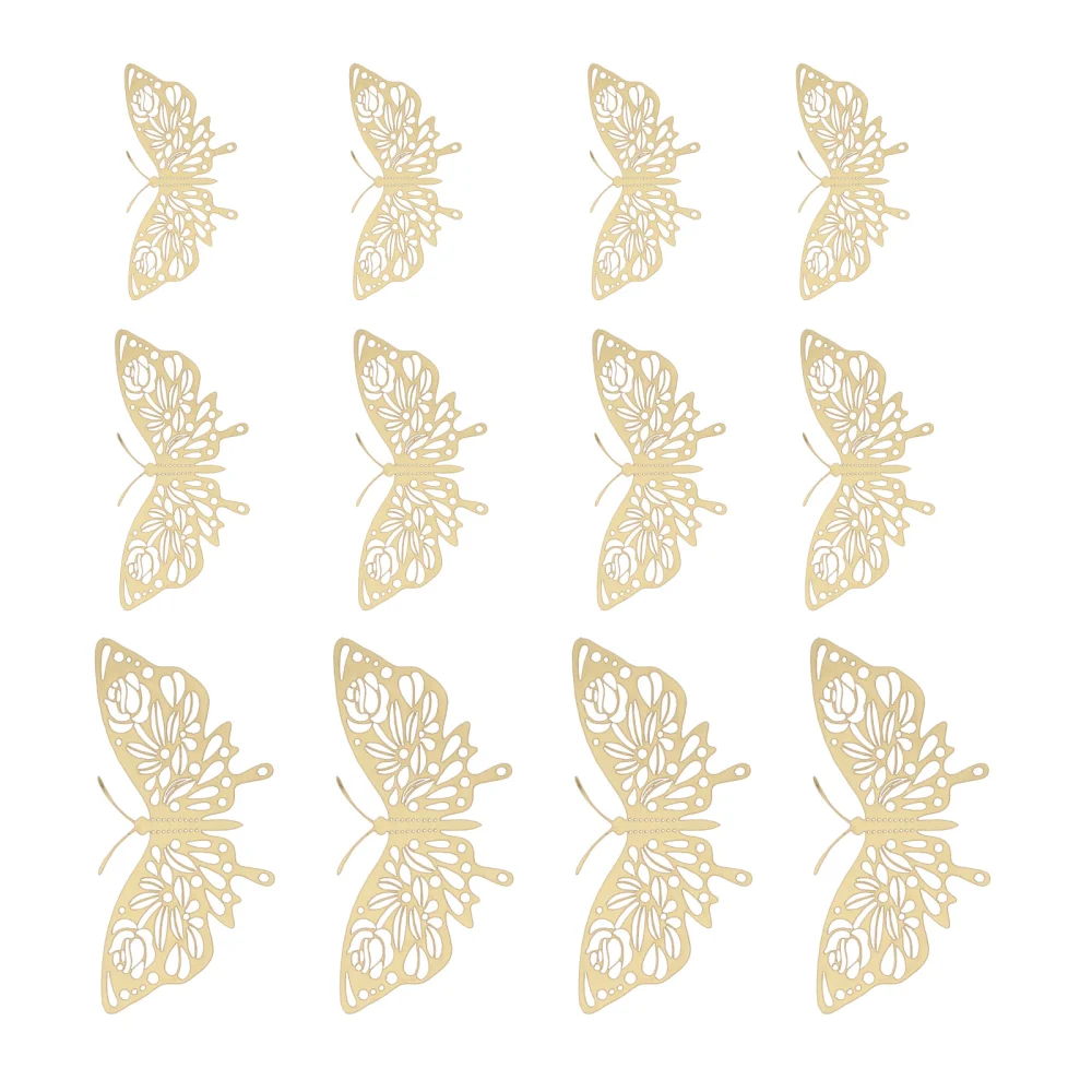 12pcs Butterflies Wall Decor Creative 3D Butterflies Ornaments Wall Decor for Home