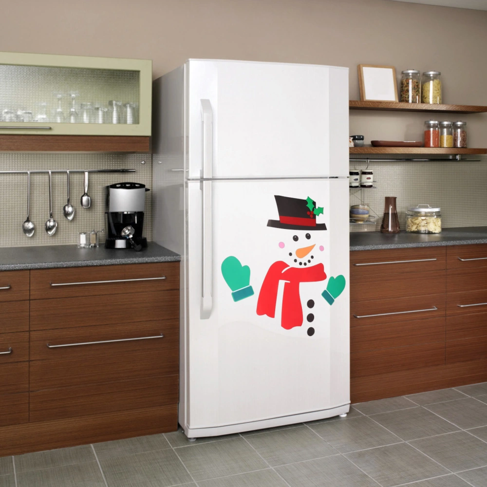 1pc Christmas Snowman Fridge Magnet Cartoon Fridge Magnet Sticker Kitchen Decor