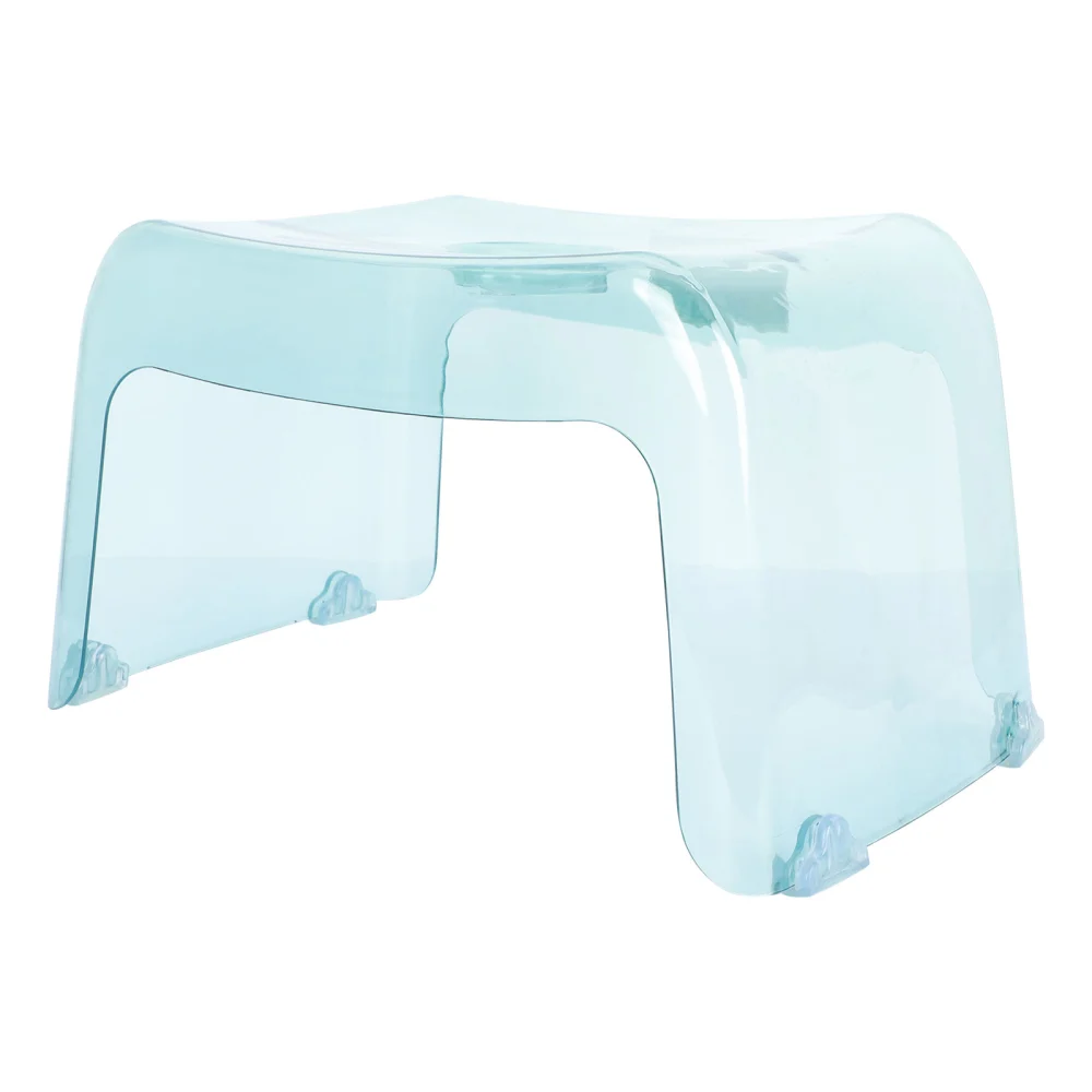 1Pc Toughened Transparent Stool Bathroom Stool Thickened Kids Stool PET Stool