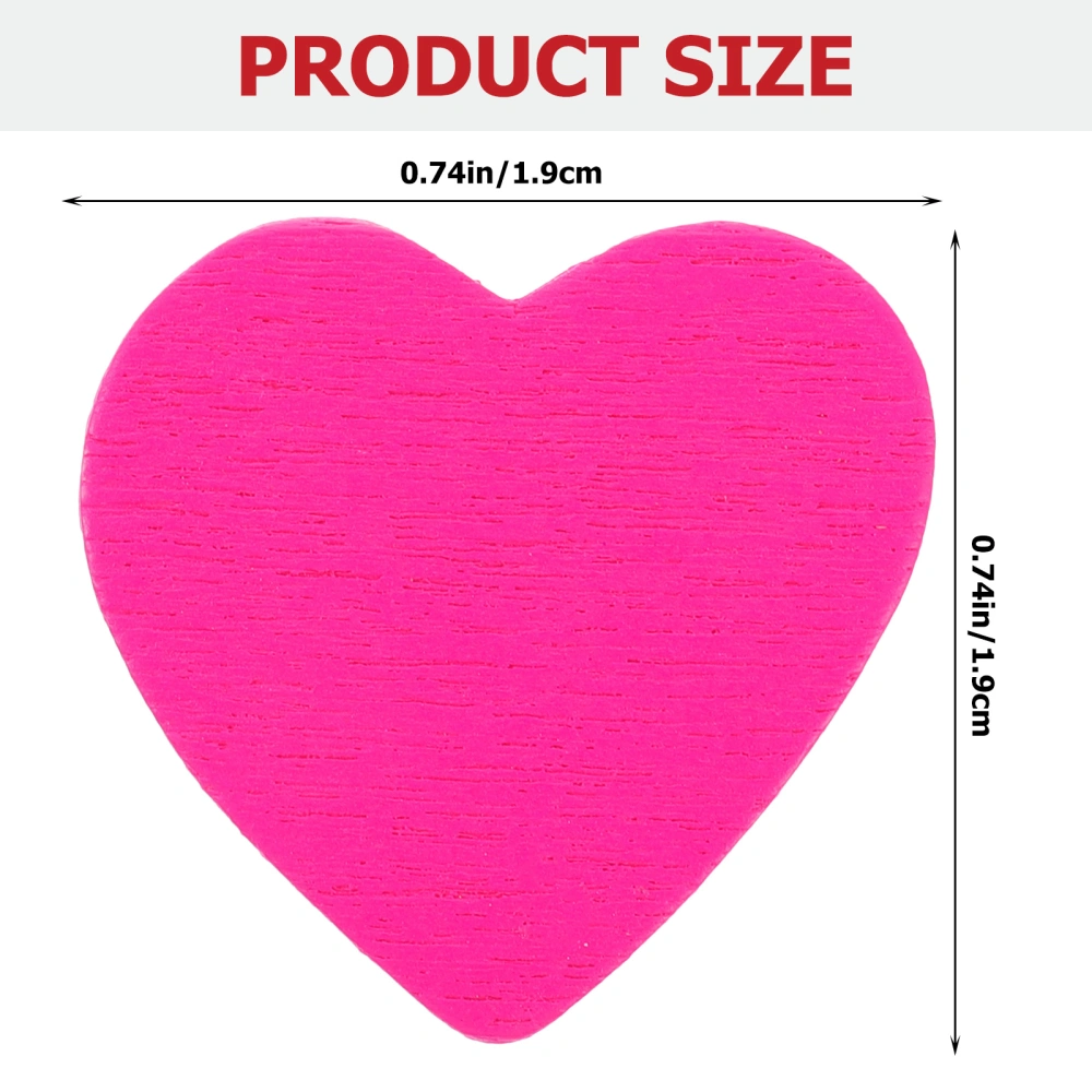 150pcs Heart-shape Self-adhesive Stickers Valentine's Day Adhesive Wood Crafts