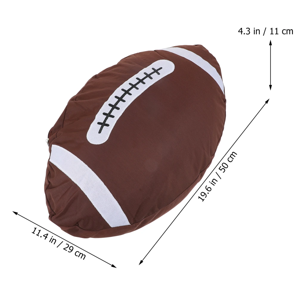 1Pc Creative Rugby Shape Cushion Simulated Rugby-shaped Pillow Home Decor