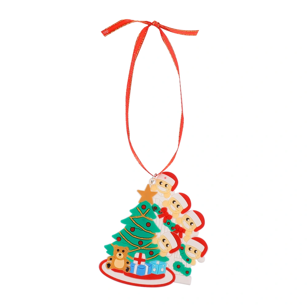 1pc Christmas DIY Pendant PVC Wall Pendant Christmas Hanging Decor (5 Person)