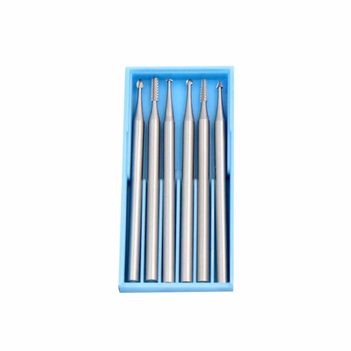 6pcs/set Rotary Engraving Bits 2.35mm Tungsten Carbide Milling Cutter for Carving Drilling Polishing
