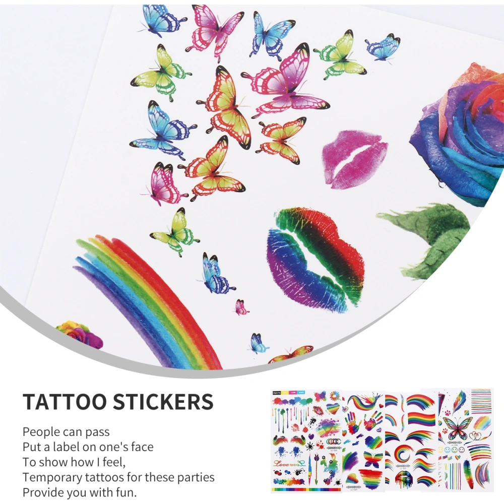 18pcs Vintage Transfer Fake Tattoos Waterproof Body Stickers for Adults