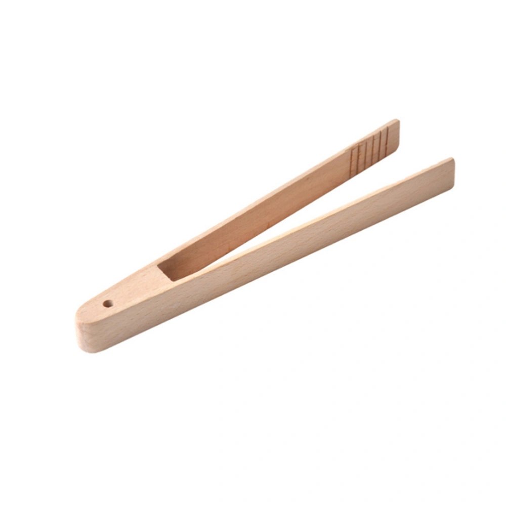 1 Pc Bamboo Toaster Kitchen Tongs Long Easy Grip Toaster Serving Tongs for Cooking Toast Bread Barbecue Grilling Baking Frying(30CM)