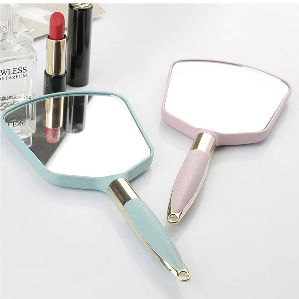 Handheld Mirror with Handle Bathroom Mirror Wall Mounted with Hook Hole for Vanity Makeup Home Salon Travel Use(Random Color)