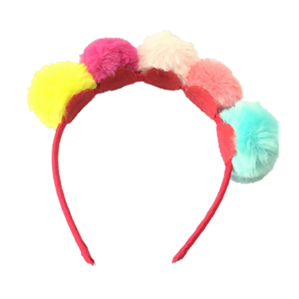 1pc Children's Colorful Hairball Headband Hairband Hair Hair for Kids