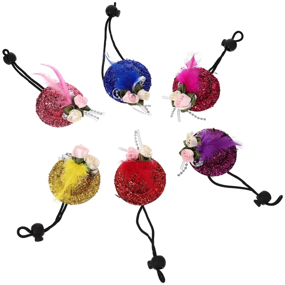 6Pcs Decorative Hen Hats Wear-resistant Bird Hats Interesting Parrot Hats Chicken Accessory