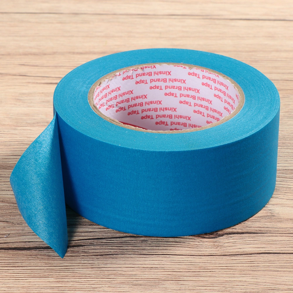 2 Roll Masking Tape Crepe Paper Tape Premium Paper Tape Art Craft Projects DIY Arts Supplies Kit (Blue)