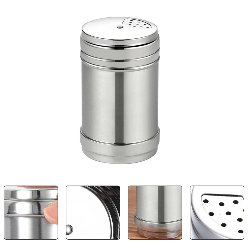 2pcs Portable Salt Pots Round Seasoning Boxes Revolving Cover Seasoning Bottles