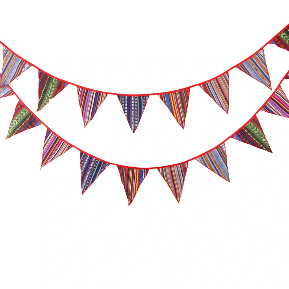 Romany Bunting Banner Ethnic Style Pennant Garland Outdoor Hanging Decor for Festival Birthday Theme Party