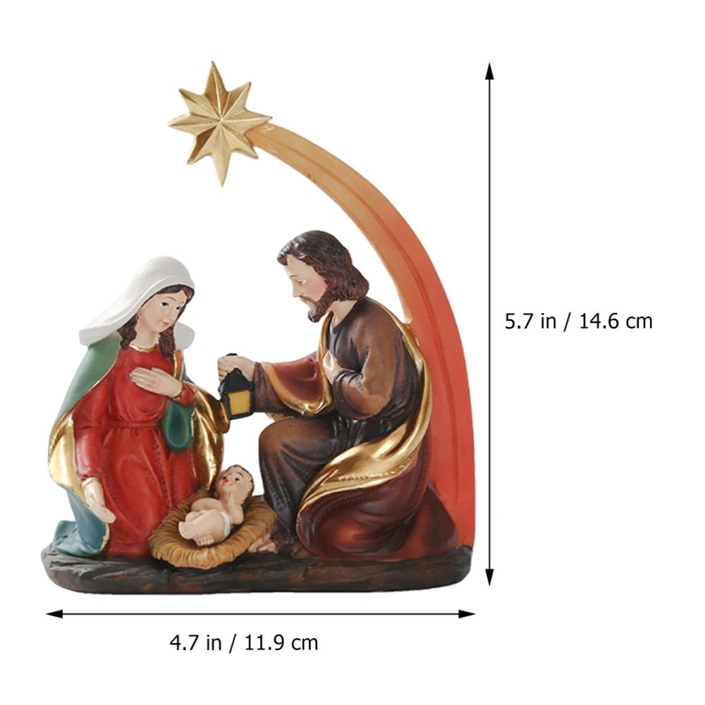 1pc Home Nativity Blessing Statue Creative Art Decor Lesser Bairam Sculpture