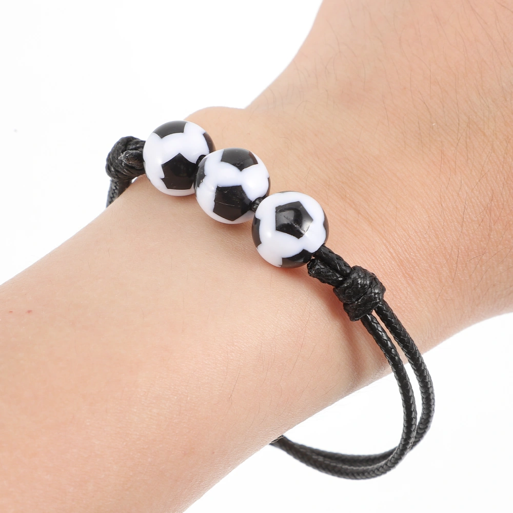 20pcs Soccer Bracelets Players Sports Bracelets Adjustable Wrist Decorations