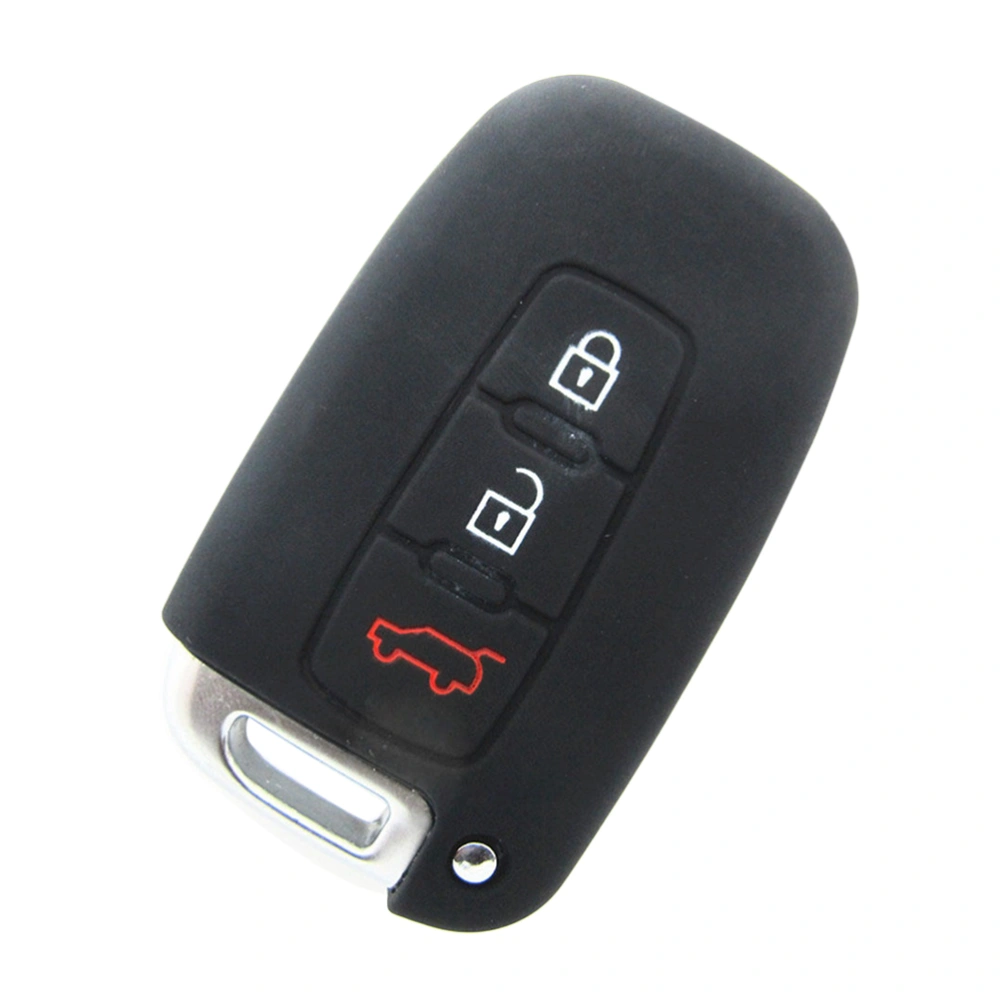 Silicone 3 Button Smart Remote Key Fob Case Protect Cover for Hyundai Tucson IX35 (Black)