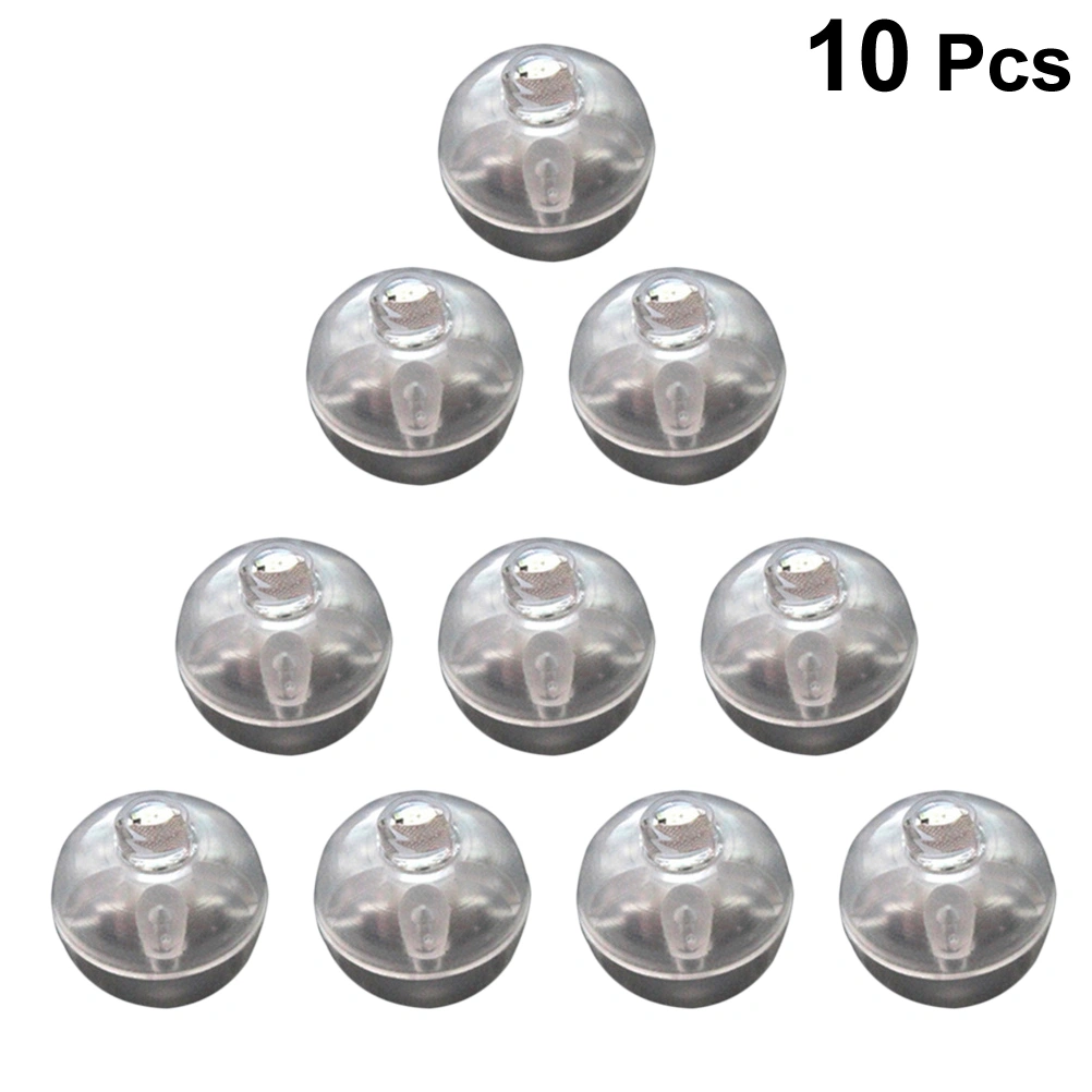 10 Pcs Round Ball Tumbler LED Balloon Lights Mini Luminous Lamps for Lantern Bar Christmas Wedding Party Decoration (Colorful)
