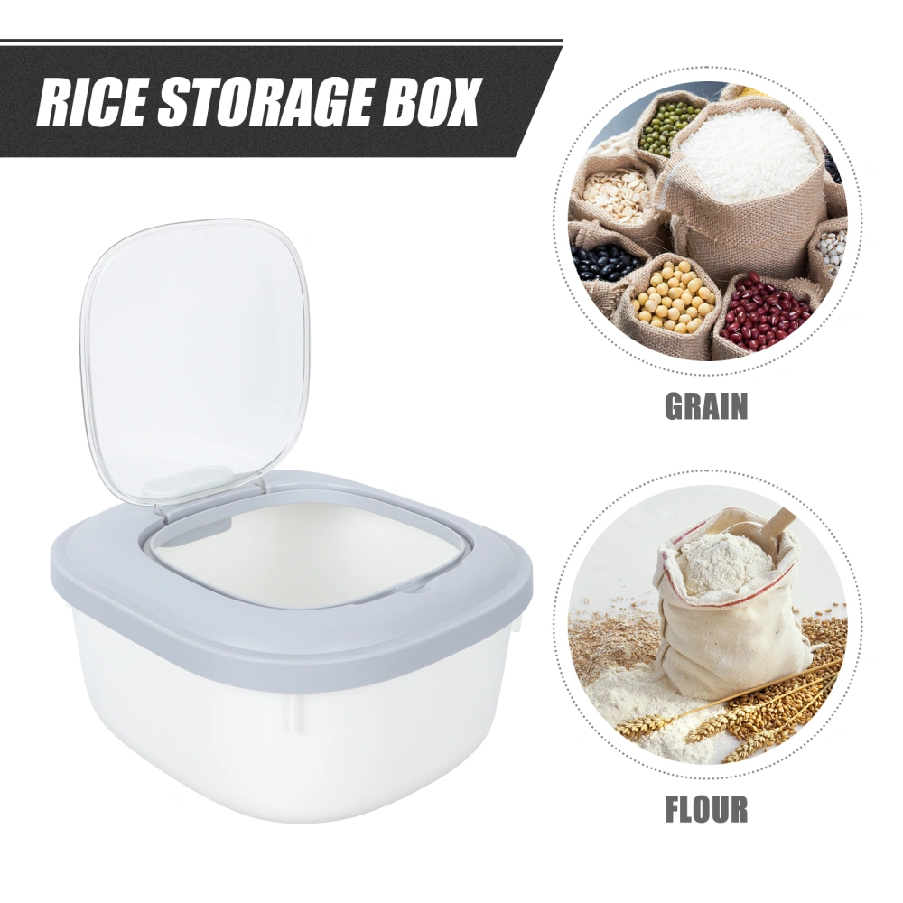 1 Set Household Rice Bucket Dustproof Plastic Rice Container Kitchen Rice Box