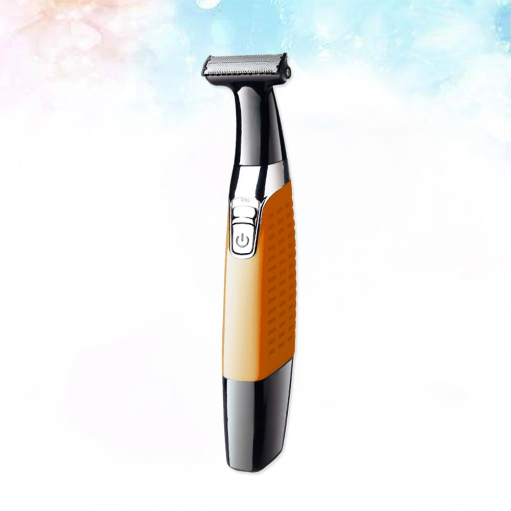 Back Hair Shaver Trimmer USB Replaceable Mens Manual Back Hair Removal Shaver Razor for Men Grooming Personal Care (Orange)