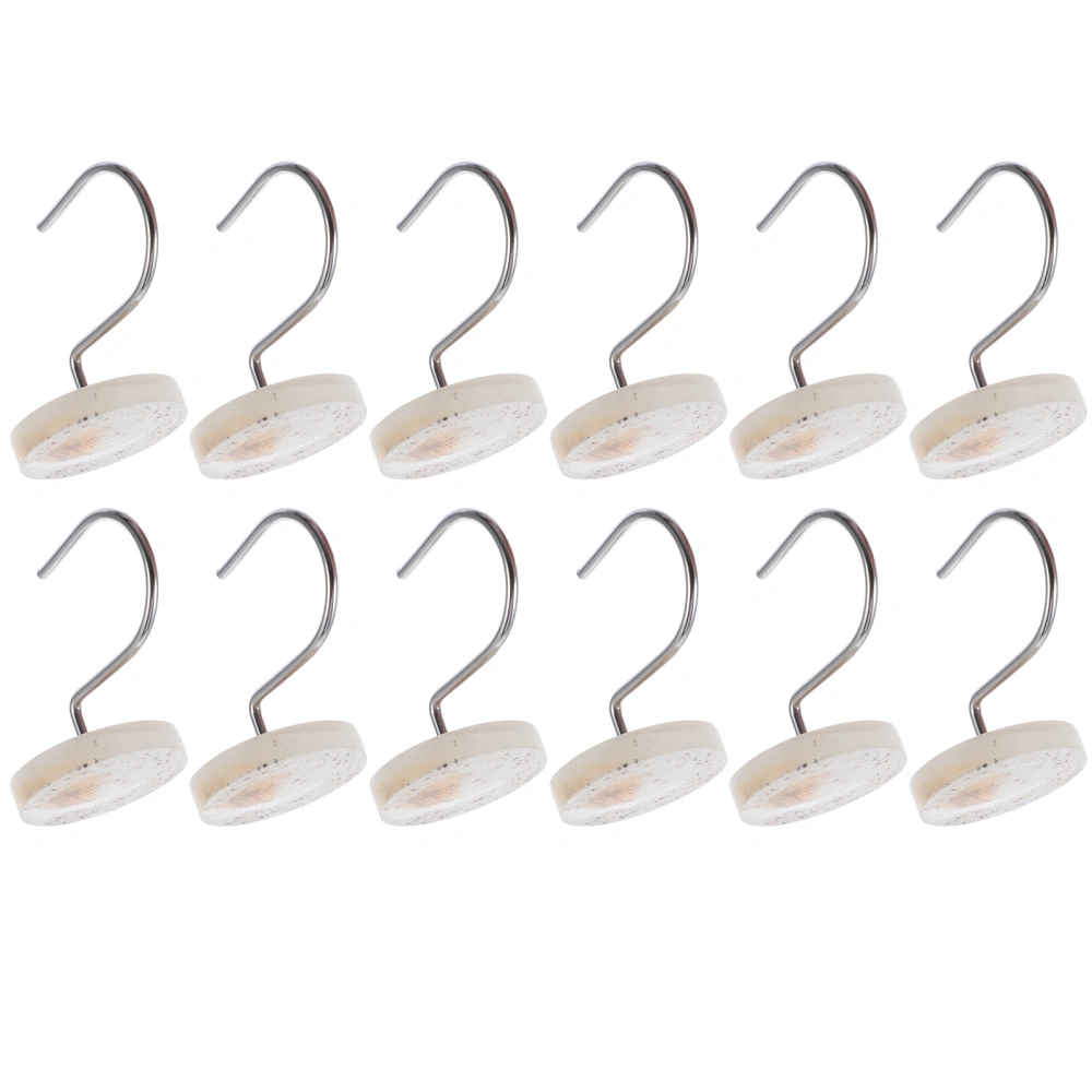 12pcs Resin Shower Curtain Hooks Seashell Hooks Creative Shower Curtain Hooks