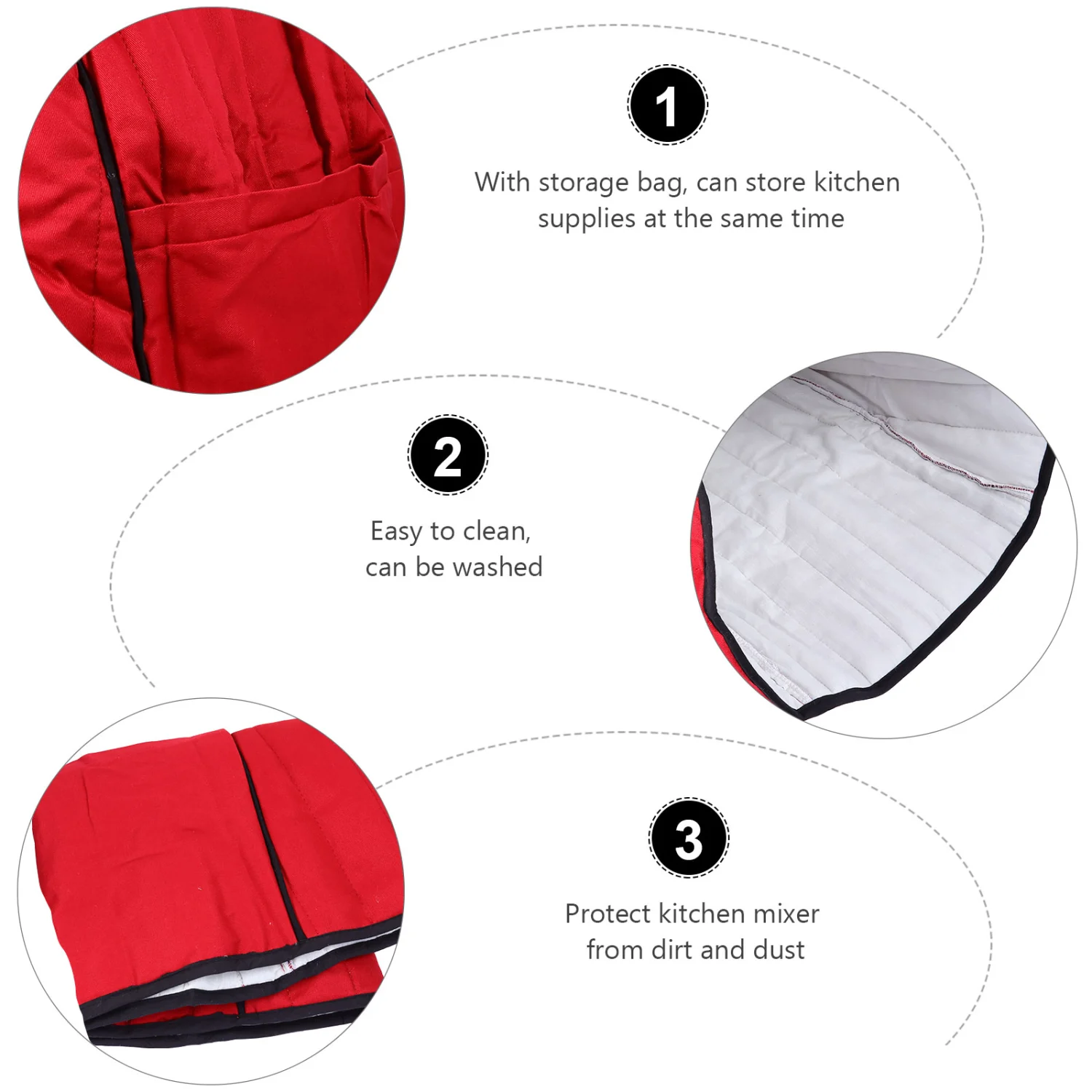 Kitchen Mixer Dust-Proof Cover Protector with Pocket for Kitchen Accessories