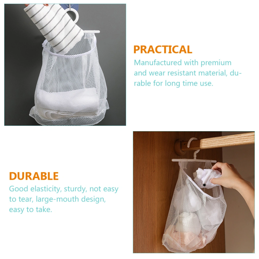 2Pcs Household Mesh Bags Convenient Storage Bags Wall-mounted Mesh Pouches Storage Accessory