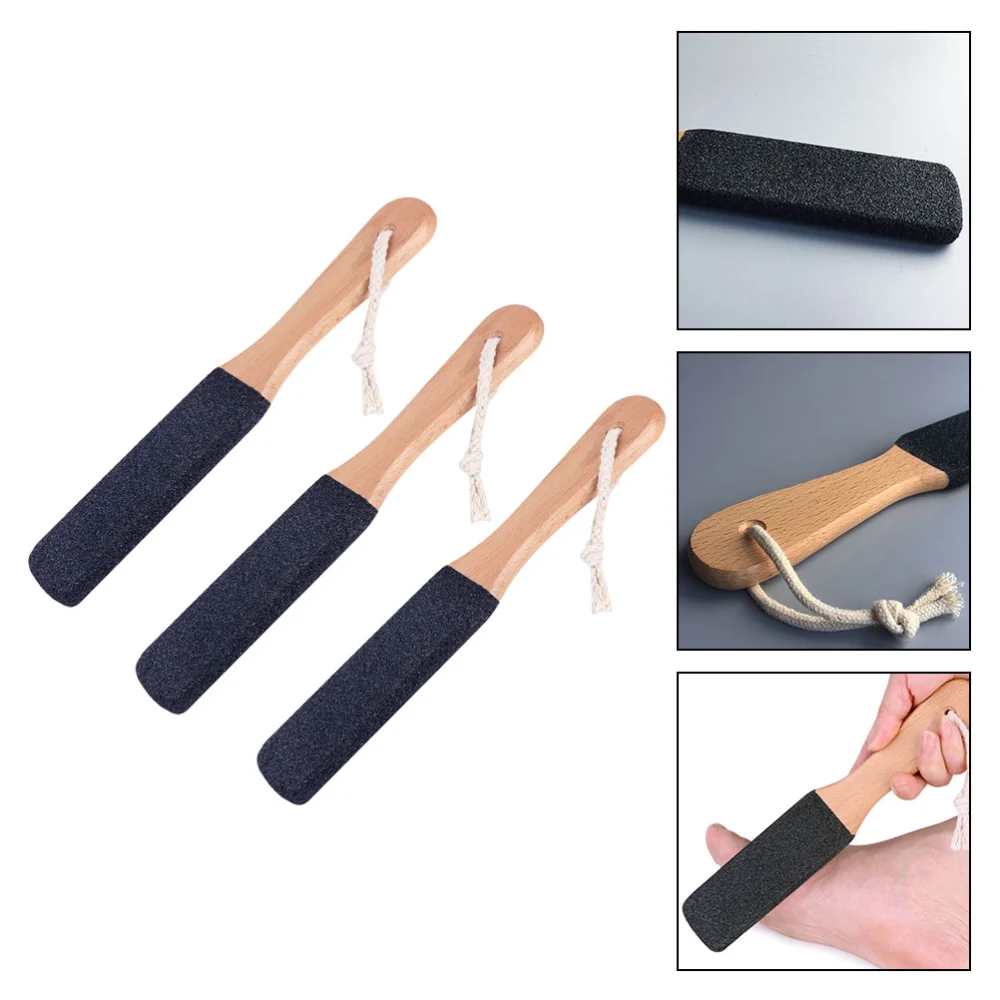 3pcs Practical Double Side Foot Scraper Foot Grinding Tool for Home (Black)