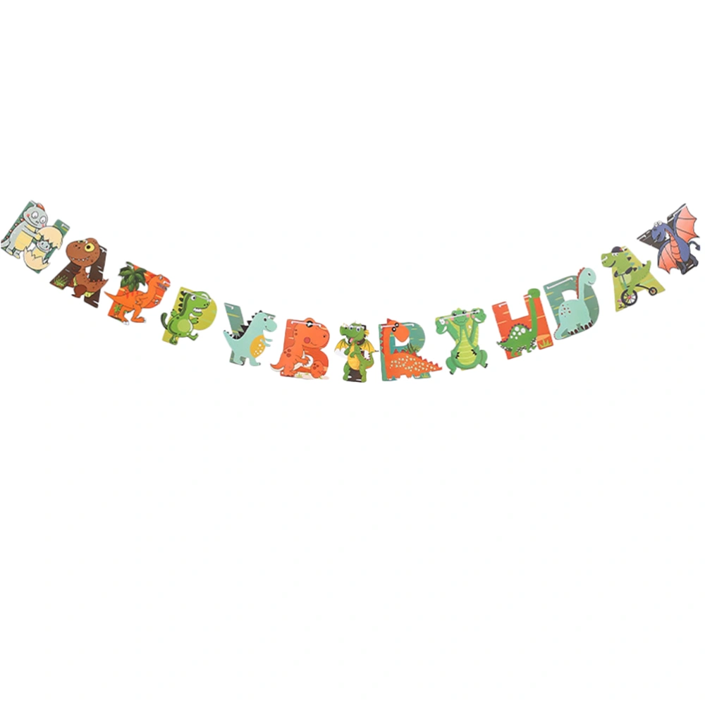 1pc Cartoon Dinosaur-Themed Birthday Party Decoration Birthday Party Banner