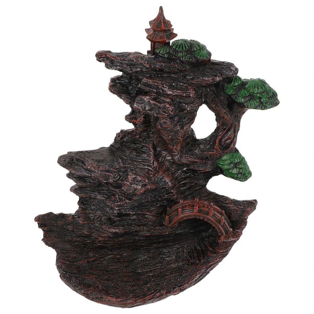 1pc Desktop Backflow Incense Holder Decorative Incense Furnace Resin Craft Decor