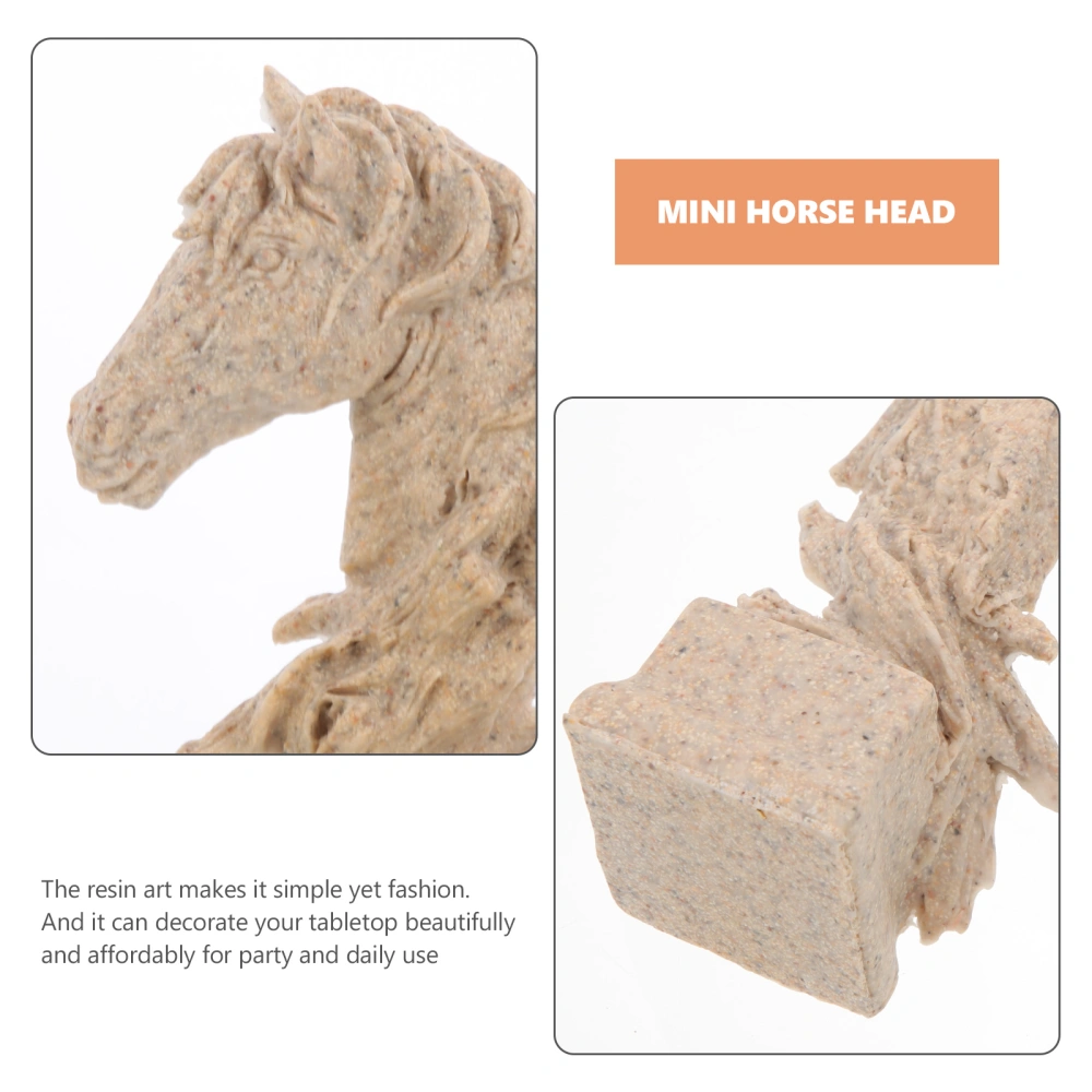 Horse's Head Desktop Decoration Mini Horse Head Crafts Delicate Table Ornament (Random Color)