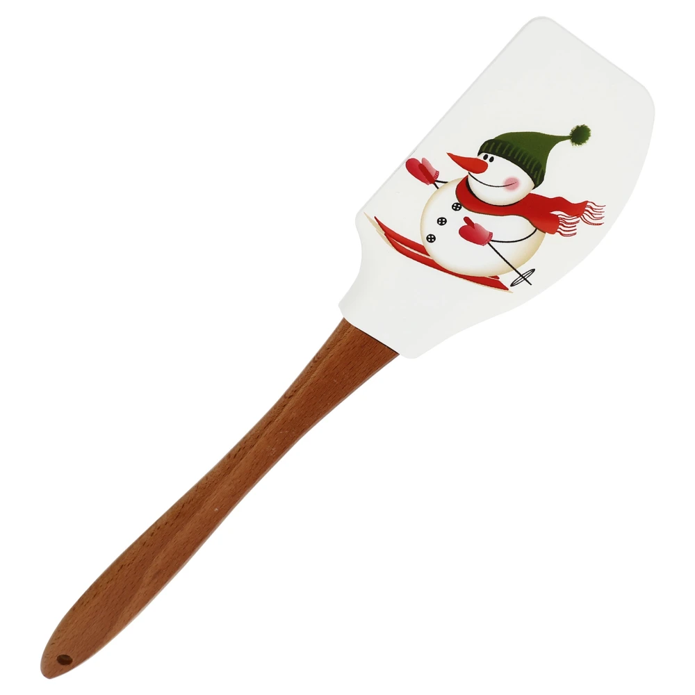 1pc Christmas Baking Tool Silicone Cake Spatula Adorable Cream Scraper