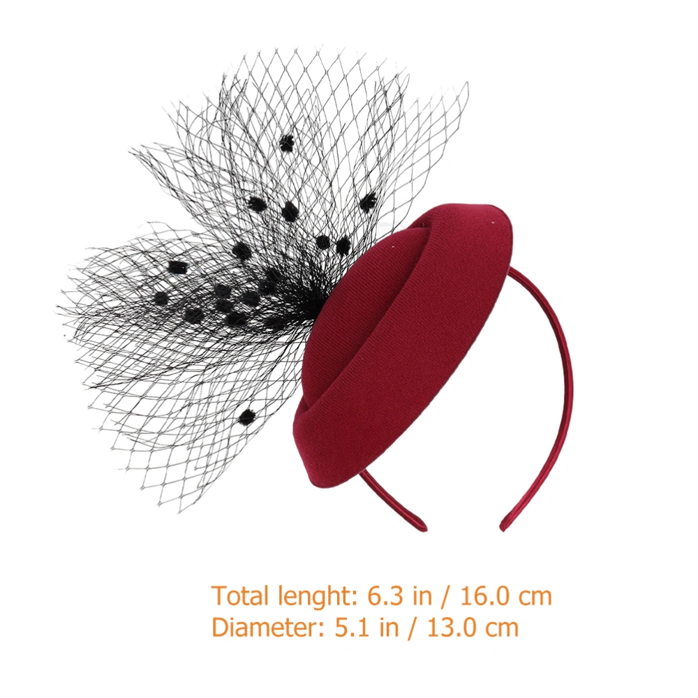 Women Fascinators Hat Hair Clip Headband Mesh Headband Tea Party Hat For Women