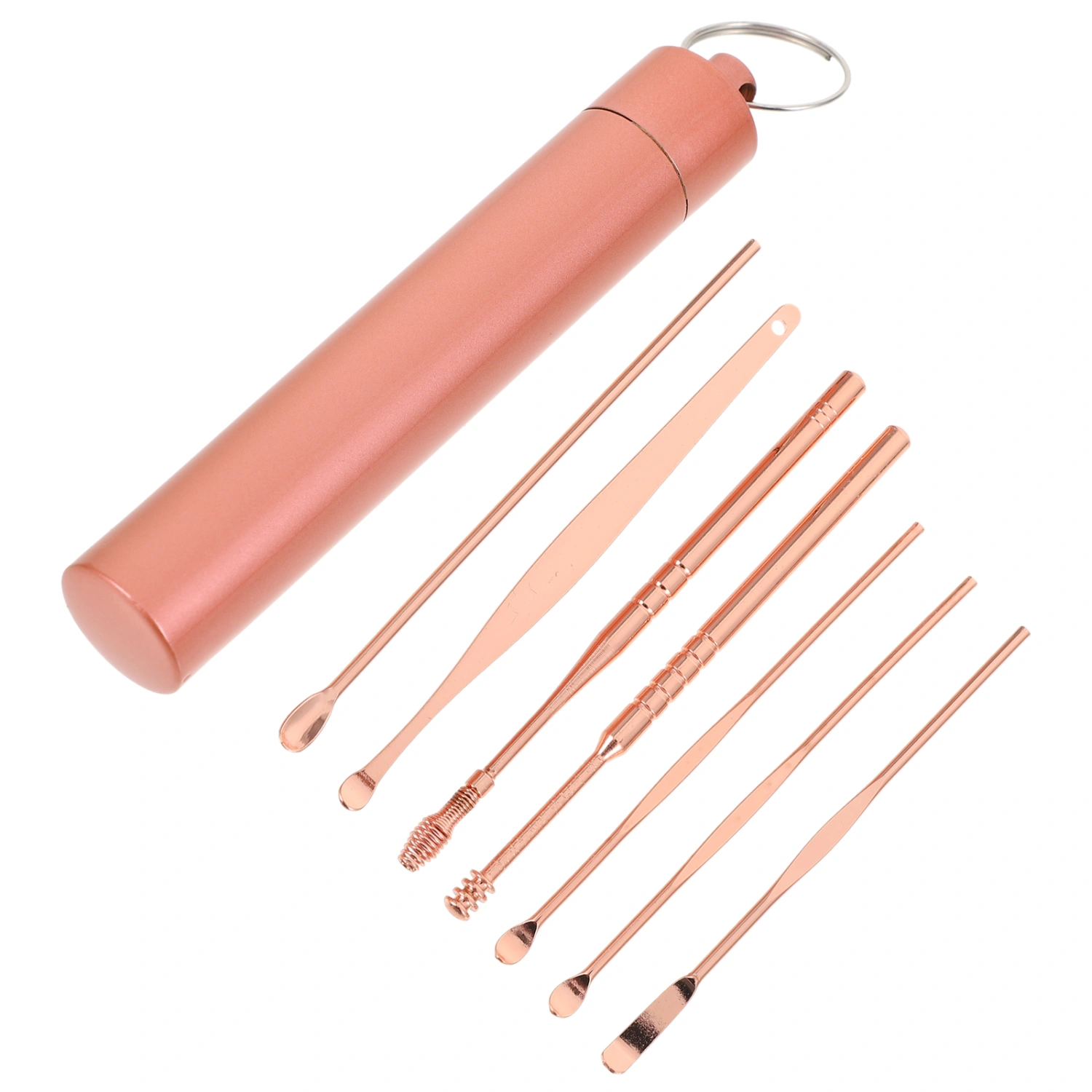 7Pcs Stainless Steel Earwax Removal Tools Ear Pick Tools Ear Cleaning Tools with Bag