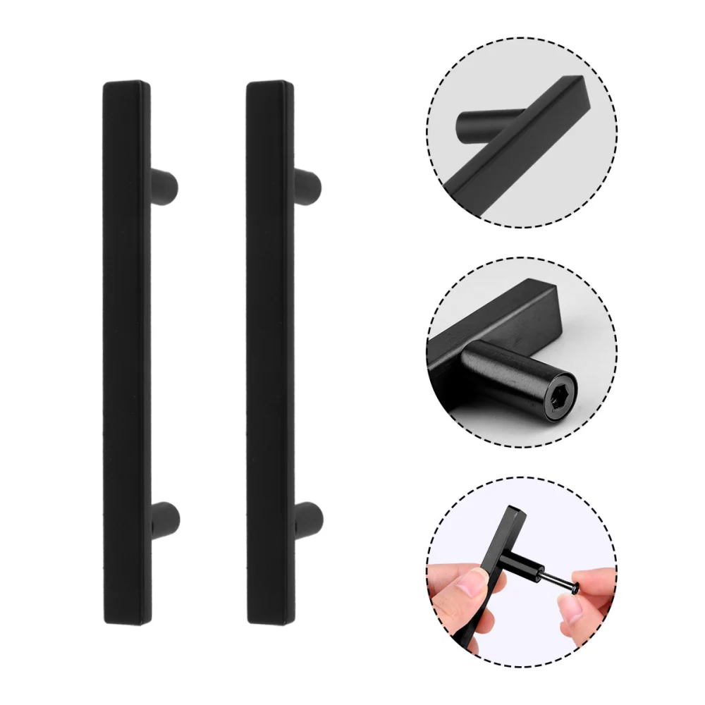 2pcs Wardrobe Cabinet Furniture Handle T-shaped Hollow Handle Door Handle