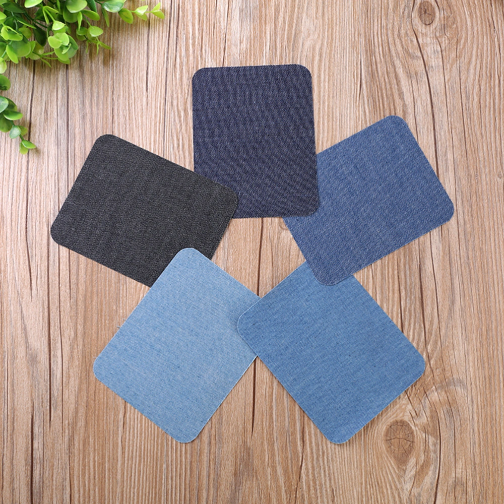 1 Pair of Sweaters Shirt Elbows Patch Knee Patches For Jeans Iron On Knee Patches Square Denim Patch (Black)