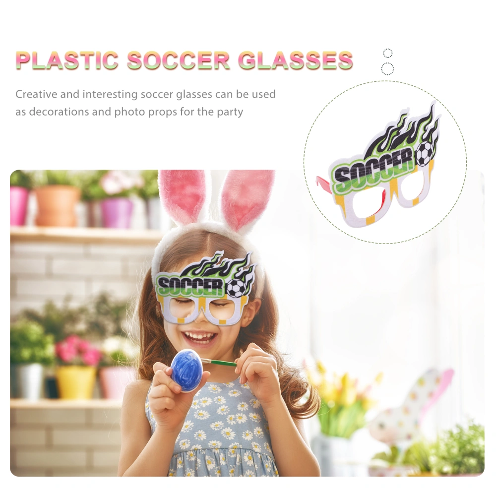 6pcs Kids Plastic Soccer Glasses Soccer Eyewear Party Favors Soccer Eyeglasses