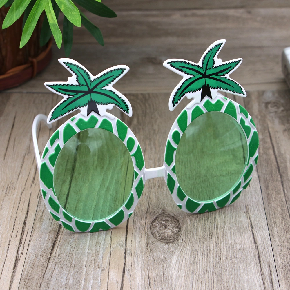 Pineapple Eyeglasses Hawaii Fruit Eye Glasses Novelty for Beach Luau Party Luau Hawaii Party Decoration (Green)