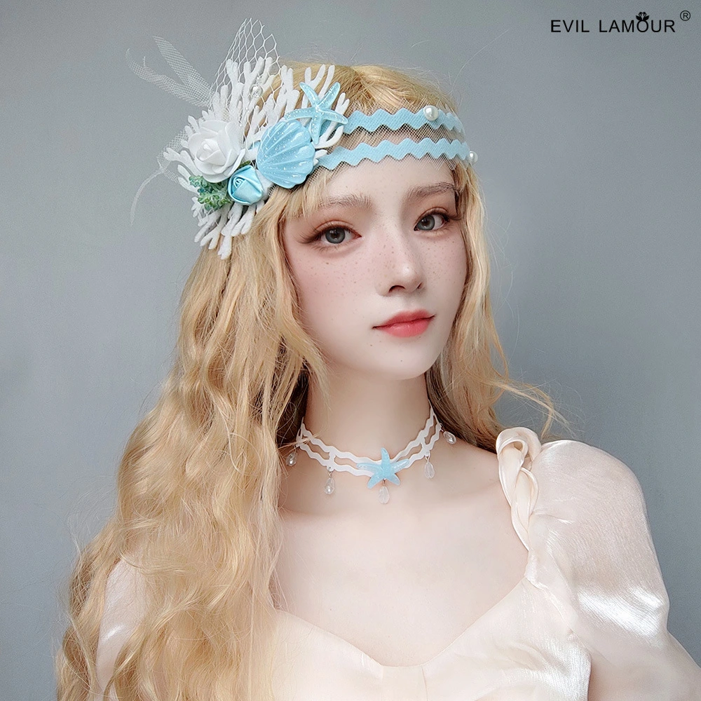 1 Set Mermaid Accessories Sea Star Headband Necklace Set Mermaid Costume Supplies