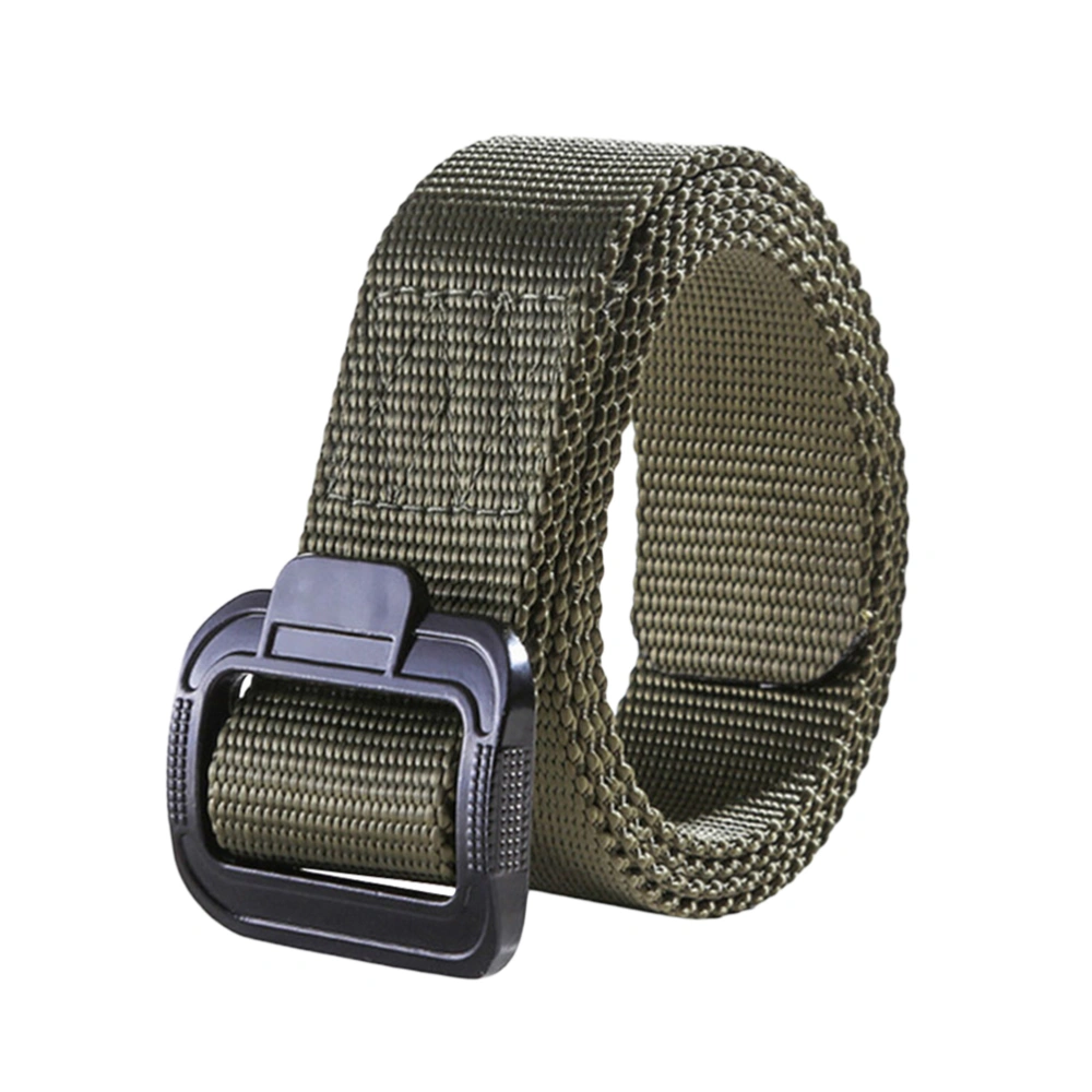 Men's Outdoor Tactical Belt Buckle Military Belt 1.5 inch Sports Nylon Casual Belt Mountain Climbing Belt (Green)