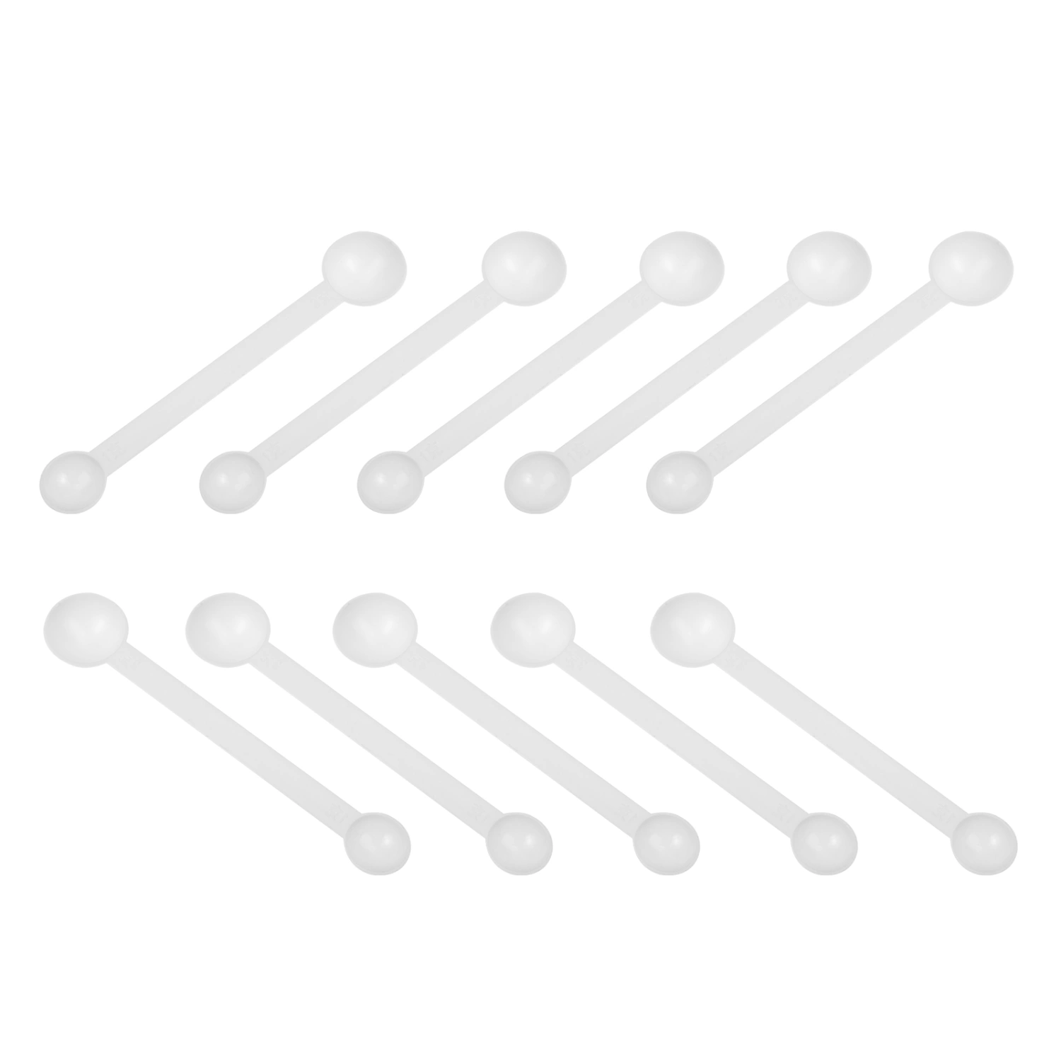 10Pcs Teaspoons Tiny Measuring Spoons Little Plastic Scoops Universal Medicine Powder Spoons
